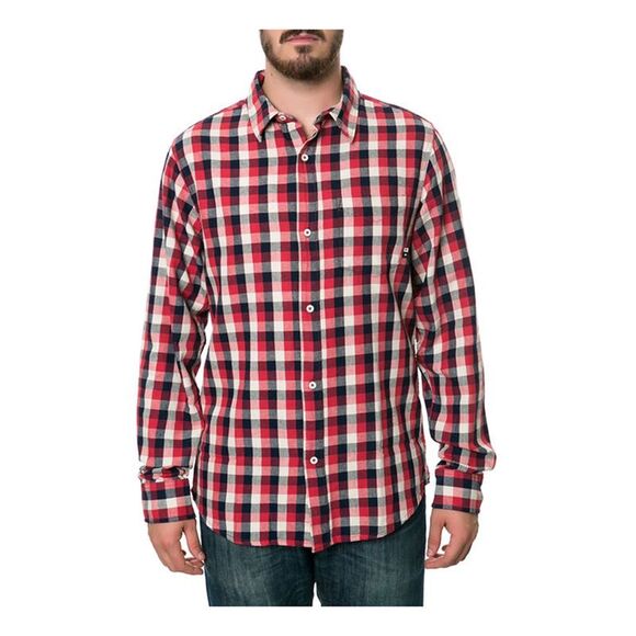 Fourstar Clothing Mens The Heydt LS Button Up Shirt, Red, NWT - Picture 1 of 1